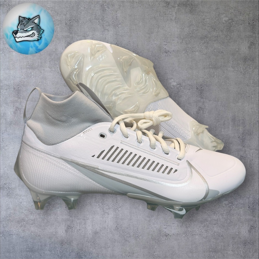 Nike Vapor Edge Pro 360 2 Football White Metallic Silver Men's Sz 16 DA5456-100